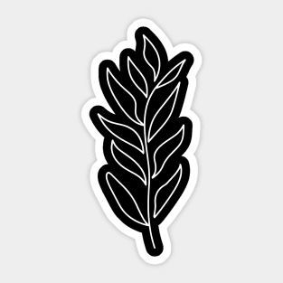 Bended Flora (White) Sticker